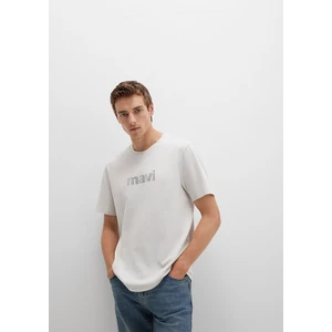 Mavi Logo Baskılı Gri Tişört 0612936-80192