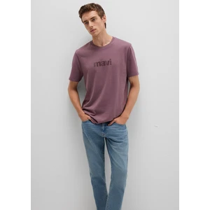 Mavi Logo Baskılı Mor Tişört 0612936-70648