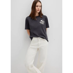 Baskılı Antrasit Tişört 1613484-70087