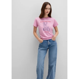 Bisiklet Baskılı Pembe Tişört 1613465-71031