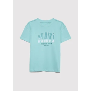 Mavi Logo Baskılı Yeşil Tişört 7610386-71748