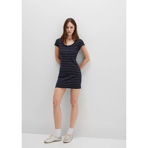 Çizgili Örme Elbise 1310774-91103