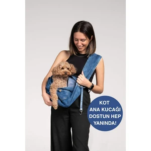 Salya Store Köpek Ana Kucağı, Köpek Taşıma Çantası Kot