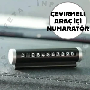 Metal Numara Çevirmeli Araç Içi Telefon Numaratör-Park Numarası Araba Numaratör