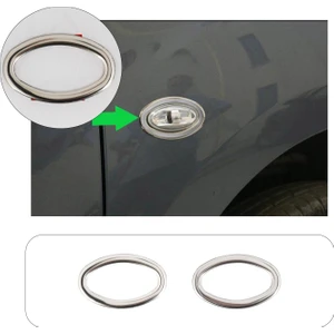 Peugeot Rifter Uyumlu 2019 ve Üzeri Krom Sinyal Çerçevesi 2 Parça Paslanmaz Çelik