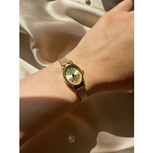 Retro Minimal Hasır Kordon Vintage Kadın Kol Saati