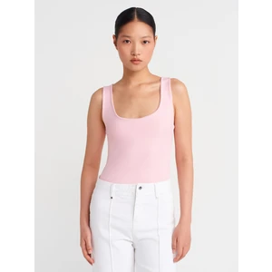 20977 Kalın Askılı Poliamid Atlet-Toz Pembe