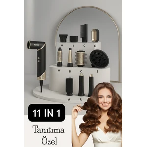 818  11 Başlık Multi Styler Hava Üflemeli Saç Şekillendirme Kurutma Çok Fonksiyonlu Ultra Set