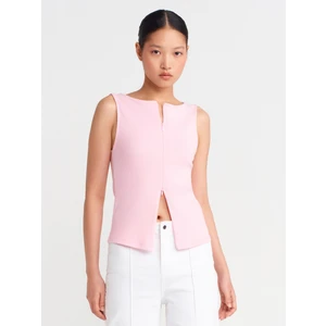 31764 Fermuar Detaylı Top-Toz Pembe