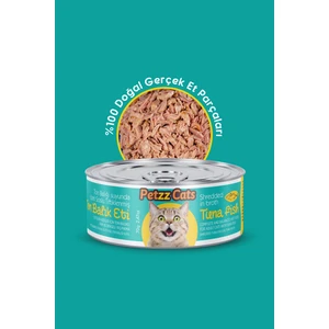 Petzzcats Lezzetli Sos Içinde Taze Fileto Ton Balıklı Konserve Kedi Maması 70 gr