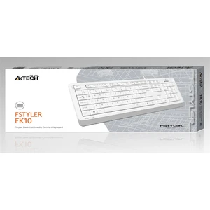 FK10 USB Kablolu Multimedia Klavye Beyaz