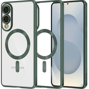 Samsung Galaxy S25 Edge Için Magsafe ile Uyumlu Kılıf Kamera Lensli Korumalı Şeffaf Silikon Kapak