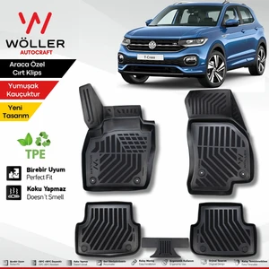 Vw T Cross Paspas 2022 Sonrası 3D Havuzlu Wöller Paspas