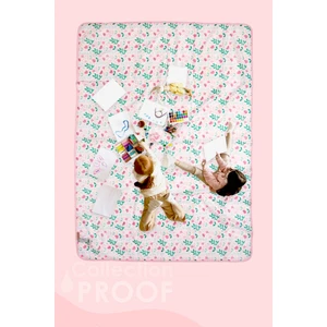 Proof Sıvı Geçirmez 140X200 cm Bebek Çocuk Oyun Etkinlik Aktivite Beslenme Örtüsü Flowy