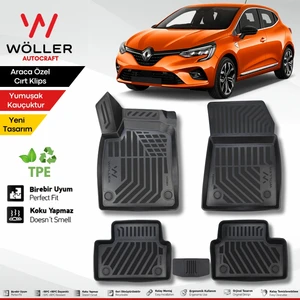 Renault Clio 5 Paspas 2020 Sonrası 3D Havuzlu Wöller Paspas