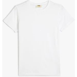 Basic Tişört Kısa Kollu Bisiklet Yaka Pamuklu