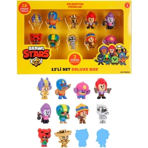 Brawl Stars Delüks 12'li Figür Seti S2 - Gold Şapkalı Poco'Lu Set