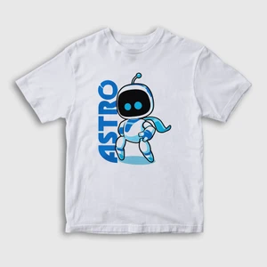 Unisex Çocuk Beyaz Oyun Kaptan Astro Bot T-Shirt
