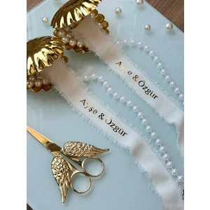 Kişiye Özel Söz Kurdelesi –  İncili & İsim Baskılı Krep Kumaş Kurdele