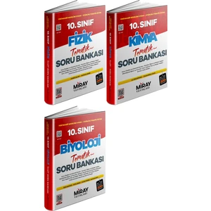 Miray 2026 10. Sınıf Fizik + Kimya + Biyoloji Tematik Soru Bankası Seti 3 Kitap