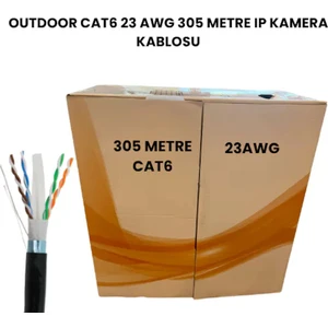 Cat6 305 mt Dış Mekan 23 Awg Outdoor Ip Kamera Kablosu