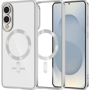 Samsung Galaxy S25 Edge Için Magsafe ile Uyumlu Kılıf Kamera Lensli Korumalı Şeffaf Silikon Kapak