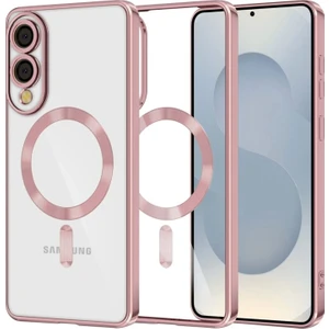 Samsung Galaxy S25 Edge Için Magsafe ile Uyumlu Kılıf Kamera Lensli Korumalı Şeffaf Silikon Kapak