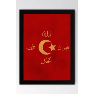 Ittihat Terakki Sancağı Bayrağı Çerçeveli Tablo