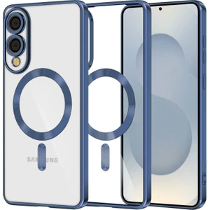 Samsung Galaxy S25 Edge Için Magsafe ile Uyumlu Kılıf Kamera Lensli Korumalı Şeffaf Silikon Kapak