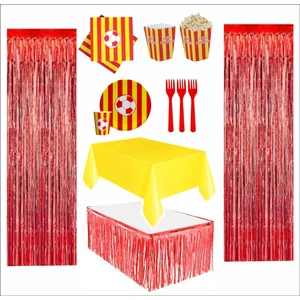 Taraftar (Galatasaray)Tabak, Bardak, Mısır Kutusu, Peçete, Çatal, Kürdan, Fon Perde, Masa Örtüsü, Masa Eteği