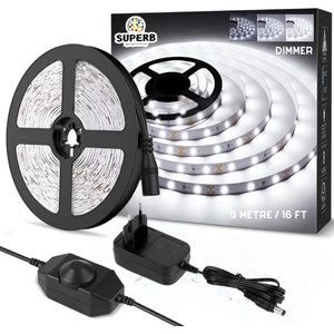 5 Metre Dimmer Anahtarlı Beyaz Işık Şerit LED Seti SB-6513
