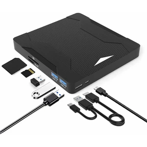 Harici DVD Sürücüsü USB 3.0 Type-C Sessiz CD DVD Okuma Çok Fonksiyonlu Mikrosd Kart Sd Kart