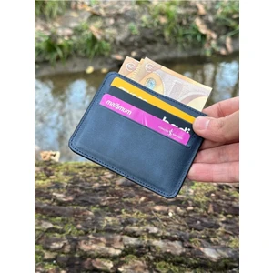 Çift Taraflı Hakiki Deri Kartlık