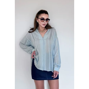 Lola Oversize Transparan Gömlek