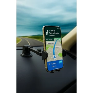 Araba Telefon Tutucu 360° Dönebilen Uzayabilir Vantuzlu Tutucu Araç İçi Cep Telefonu Tutacağı Oto Aksesuar
