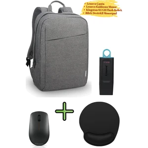 Sırt Çantası B210 Laptop Çantası Notebook Sırt Çantası Lenovo Mouse Flash Bellek Mousepad