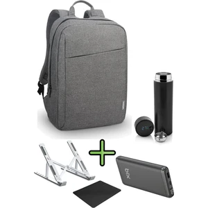 Sırt Çantası 15.6 Inç B210 Laptop Çantası, Hızlı Powerbank, Termos, Laptop Standı, Mousepad 5'li Set