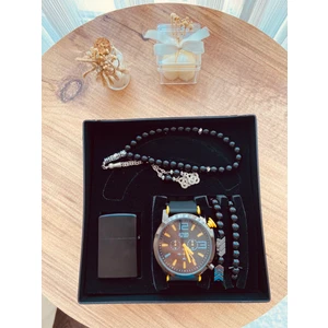 Wess Collection Erkek Kol Saati Çakmak Tesbih ve Bileklik Seti Wesscollection