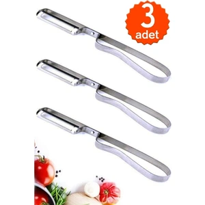 3ADET Metal Yan Soyacak Patates Sebze Paslanmaz Çelik Sebze Soyacak Aparatı Lüks Soyacağı M-2736