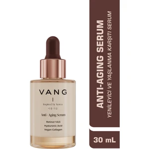 Vang Retinol Yaşlanma ve Kırışıklık Karşıtı & Onarıcı Gece Serumu | Hyaluronik Asit & Vegan Kolajen 30 ml