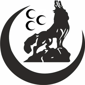 Üç Hilal Bozkurt Sticker 40 x 40 cm