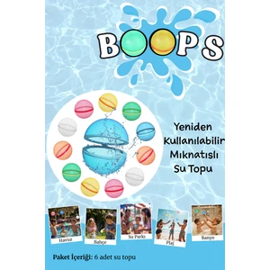 Boops Yeniden Kullanılabilir Mıknatıslı Su Topu - 6 Adet (Yazın Su Topu Kışın Kar Topu)