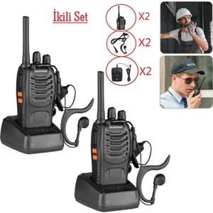 BF-88E Pmr El Telsizi 2'li Sert (Kulaklıklı)