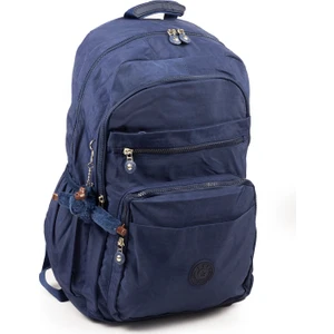 571 Krinkıl / Klinkır Su Geçirmez Hafif Çok Gözlü Spor, Seyahat, Okul, Laptop Sırt Çantası Lacivert 9-1b