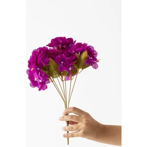 Yapay Ortanca Çiçeği 35 cm 7 Dal Mor
