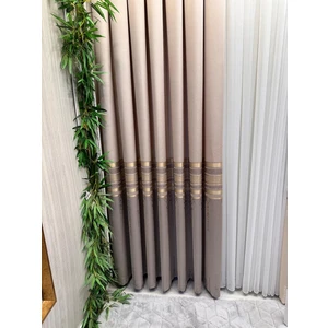 Nivemeshome Beyzade FT614338 V-5202 Vizon 1/3 Sık Pileli Fon Perde Apm