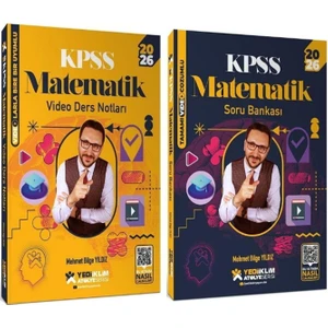 Yediiklim Yayınları 2026 Kpss Matematik Atölye Video Ders Notları ve Soru Bankası Seti 2 Kitap