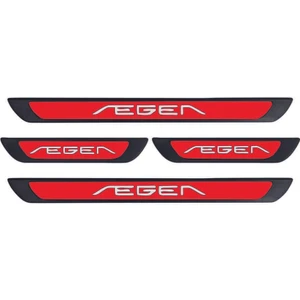 Fiat Egea 2015 ve Üzeri Modeller Old Kırmızı Kapı Eşiği 4 Parça  Krom  Yazılı