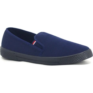 Bağcıksız Nefes Alır Yazlık Keten Erkek Ayakkabı Lacivert