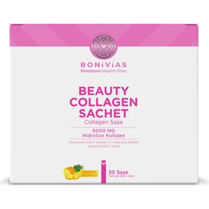 Beauty Collagen Cure Saf Hidrolize Kollajen, Hyaluronik Asit, İnulin, Elastin, Koenzim Q10, Vitaminler ve Mineraller İçeren Takviye Edici Gıda Hidrolize kollajen Tip 1-3 30 Şase
